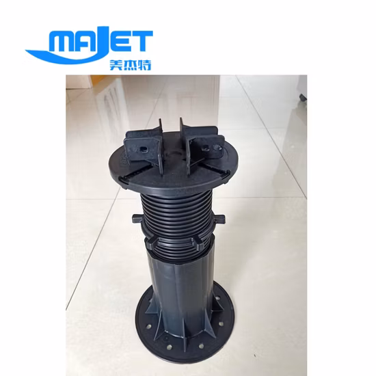 フリーアクセスフロアシステム用の屋外用調節可能なプラスチック台座